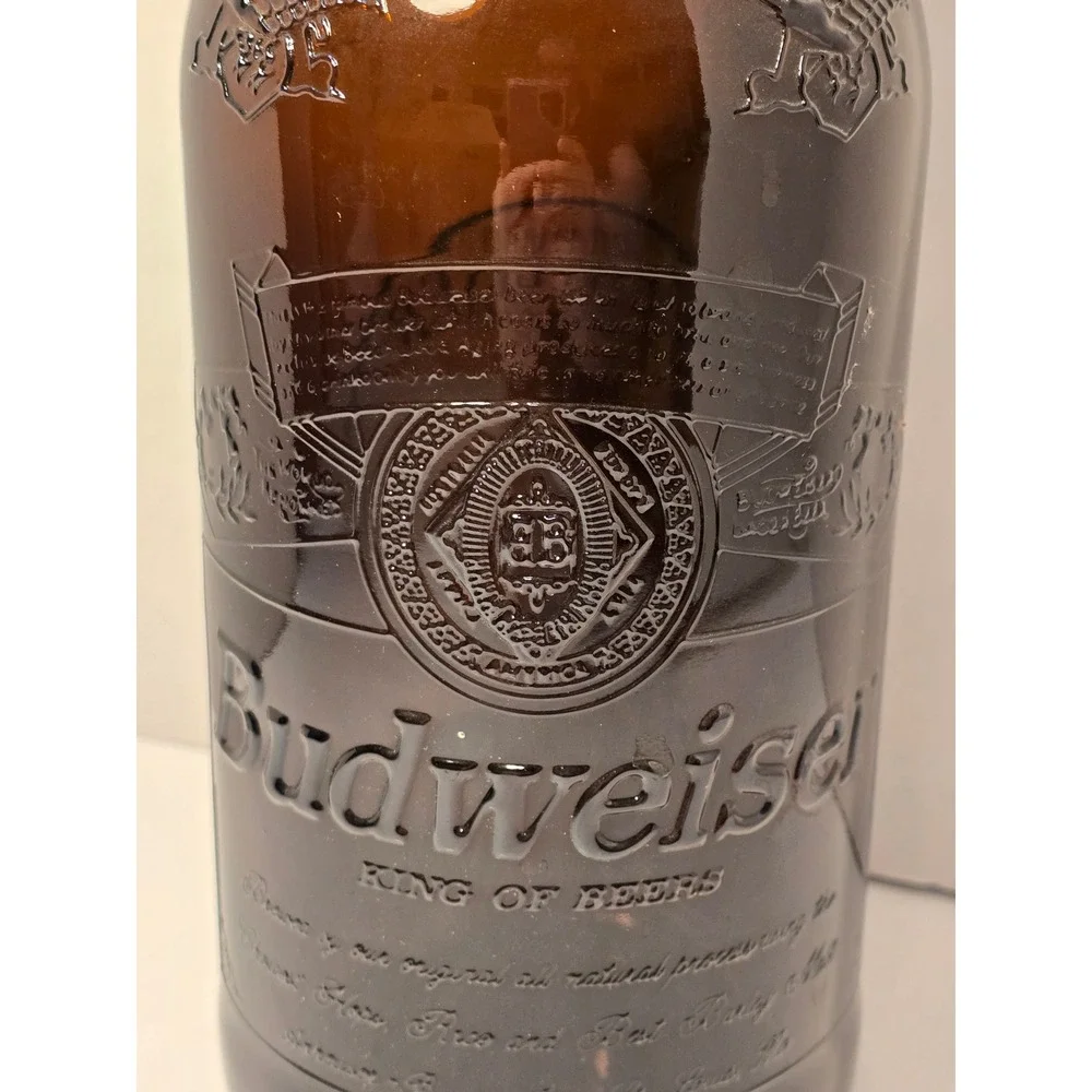 Budweiser Happy‎ Holidays Clydesdales Beer Bottle Collectible Empty Amber Glass